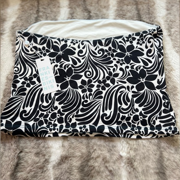 Frankie's Bikinis Floral Bandeau burn out peace top - Picture 5 of 7